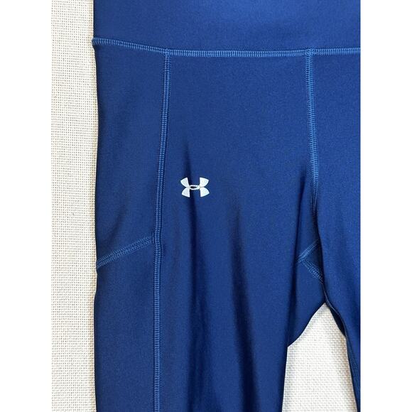 Under Armour UA Leggings Women’s Size Small Blue Elastic Waist Cropped - Picture 4 of 15